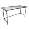 Bk Resources Stainless Steel Work Table With Open Base, 1.5" Rear Riser 72"Wx30"D VTTROB-7230